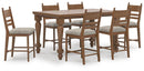 D824-13/924 Ashley Chadworth Counter Height Dining Table and 6 Barstools IMAGE 1