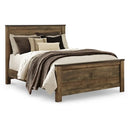 B446-54/57/96 Ashley Furniture Trinell - Brown Queen Panel Bed with Headboard, Footboard, and Rails IMAGE 1