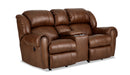 222-23-15 HomeStretch Laredo Manual Rocking Console Loveseat in Cognac IMAGE 1
