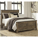 B446-54/57/96 Ashley Furniture Trinell - Brown Queen Panel Bed with Headboard, Footboard, and Rails IMAGE 2