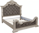 B948-54/57/97 Ashley Andonhall Antique White Queen Upholstered Panel Bed IMAGE 2