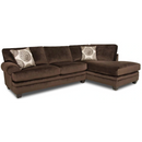 8642-61/67 Albany Transitional Sectional Sofa with Chaise in Groovy Chocolate IMAGE 1