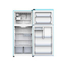 Galanz 18 cu. ft. Retro Top Mount Freezer Refrigerator with Glass Shelves in Blue