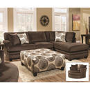8642-61/67 Albany Transitional Sectional Sofa with Chaise in Groovy Chocolate IMAGE 2