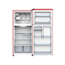 Galanz 18 cu. ft. Retro Top Mount Freezer Refrigerator with Glass Shelves in Red