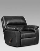 2450-AUSB Affordable Furniture Austin Black Recliner IMAGE 1