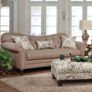  Hughes Furniture Stationary Fabric Sofa 8750S Sofa - Abington Safari IMAGE 1