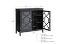 Linon 650210BLK01U Fetti Black Large Cabinet