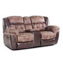  Homestretch Furniture Reclining Fabric Loveseat with Console 139-22-17 IMAGE 1