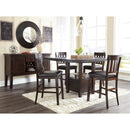  Signature Design by Ashley Haddigan Counter Height Dining Table with Pedestal Base D596-42 IMAGE 4