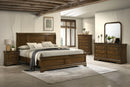 Lifestyle C0394-Q Headboard Footboard Rails Queen Brown Louis Philippe
