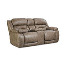  Homestretch Furniture Enterprise Power Reclining Leather Loveseat with Console 158-57-17 IMAGE 1