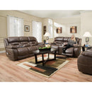  Homestretch Furniture Enterprise Power Reclining Leather Look Loveseat with Console 158-57-21 IMAGE 3