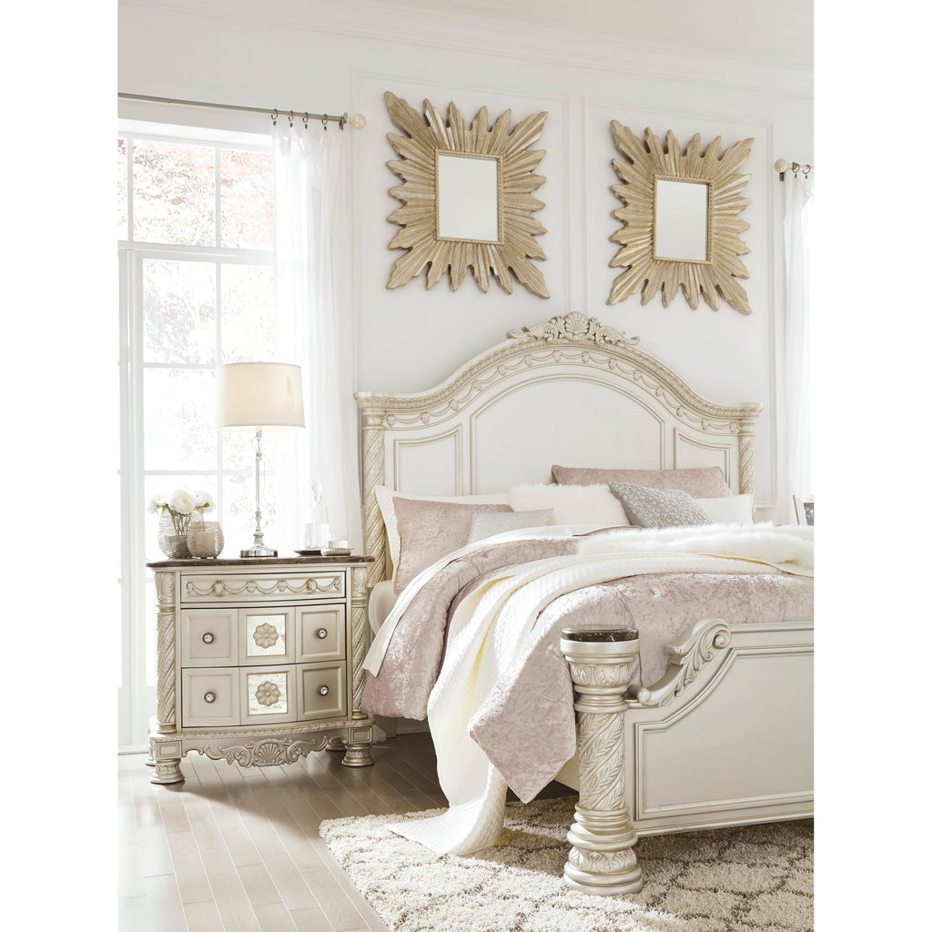 cassimore pearl silver dresser Ashley Cassimore 8 Piece Queen Upholstered Bedroom Set B750-31-36-46-77-74-75-93-2