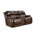  Homestretch Furniture Apostle Power Reclining Leather Match Loveseat with Console 170-57-21 IMAGE 1