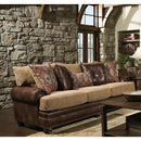  Albany Industries Stationary Fabric and Leather Look Sofa 8649-00-GENS-22918 IMAGE 1