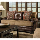  Albany Industries Stationary Fabric and Leather Look Loveseat 8649-10-GENS-22918 IMAGE 1