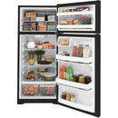  GE 28-inch, 17.5 cu. ft. Top-Freezer Refrigerator GTS18DTNRBB IMAGE 3