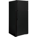  GE 28-inch, 17.5 cu.ft. Freestanding Top Freezer Refrigerator with LED Lighting GTS18GTNRBB IMAGE 2
