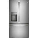  GE 36-inch, 27.8 cu.ft. Freestanding French 3-Door Refrigerator with Ice and Water Dispensing System GFE28GYNFS IMAGE 1