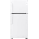  GE 30-inch, 19.2 cu.ft. Freestanding Top Freezer Refrigerator with LED Lighting GTS19KGNRWW IMAGE 1