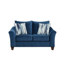  Affordable Furniture Mfg 7702 Loveseat - Velour Navy IMAGE 1
