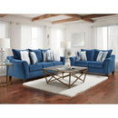  Affordable Furniture Mfg 7702 Loveseat - Velour Navy IMAGE 2