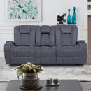  Cheers 70116 L3 Reclining Sofa with Table - Cowboy Granite IMAGE 1