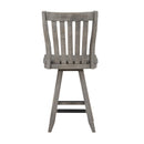  Coast2Coast Ferrand 66124 Classic Solid Wood Slat Backed Counter Height 360° Swivel Barstool - Grey IMAGE 5