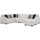  Affordable Furniture Mfg Fabric 3 pc Sectional 6950 3 pc Sectional with Ottoman - Shay Arctic/Sphynx Eclipse IMAGE 2