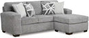 Affordable Furniture 6003/6055-POSG Sofa/Ottoman Posh Grey