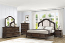 Traditional Queen Upholstered Bed with Storage Footboard