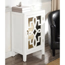 Stylecraft Small Mirrored White Side Table