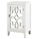 Stylecraft Small Mirrored White Side Table