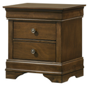 Lifestyle C0394-020 Nightstand 2 Drawer Brown Louis P