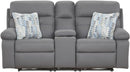 Affordable Furniture 1720-PORT 1700 Porschia Asphalt Gray Manual Reclining Loveseat