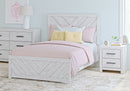 Ashley B3788-55/86 Cayboni Headboard Footboard Rails Full White Washed Panel Bed