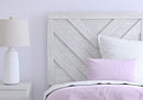 Ashley B3788-55/86 Cayboni Headboard Footboard Rails Full White Washed Panel Bed