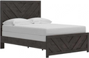 Ashley B3789-55/86 Full Charcoal Bed with Headboard, Footboard and Rails
