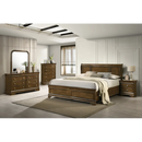 Lifestyle C0394-K King Brown Louis Philippe Headboard, Footboard, and Rails