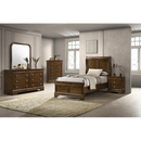 Lifestyle C0394-T Headboard Footboard Rails Twin Brown Louis Philippe