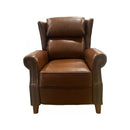 Manwah Cheers UK80288M-L1-AM Recliner Pushback Leather Brown IMAGE 3